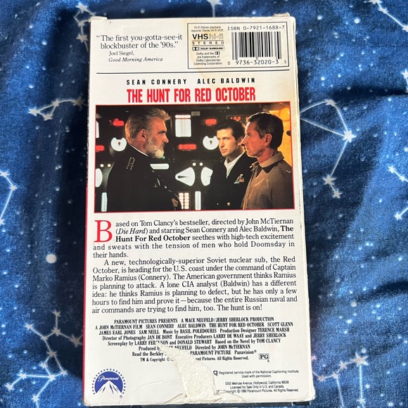 Alec Baldwin the Hunt for Red October VHS Tape - Picture 2 of 4